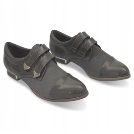 Scarpe Stringate Jazzówki Con Velcro 1809 Grigie grigio 1