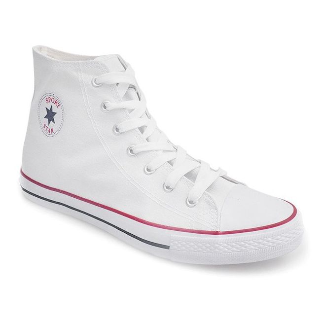 Sneakers alte Converse 47-2 bianche bianca 1