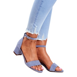 Sandali Donna Eco-Suede Sergio Leone Blu SK839 1