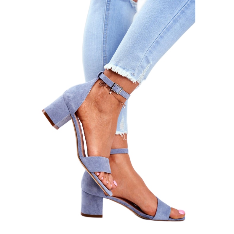 Sandali Donna Eco-Suede Sergio Leone Blu SK839 3