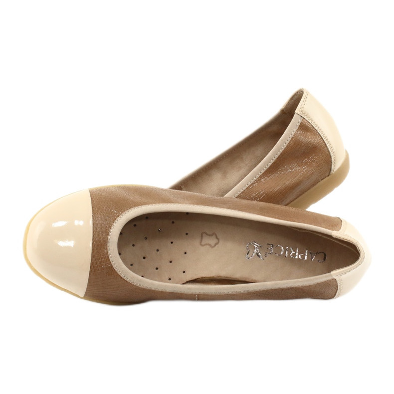 Ballerine donna Caprice 22152 pelle beige 4