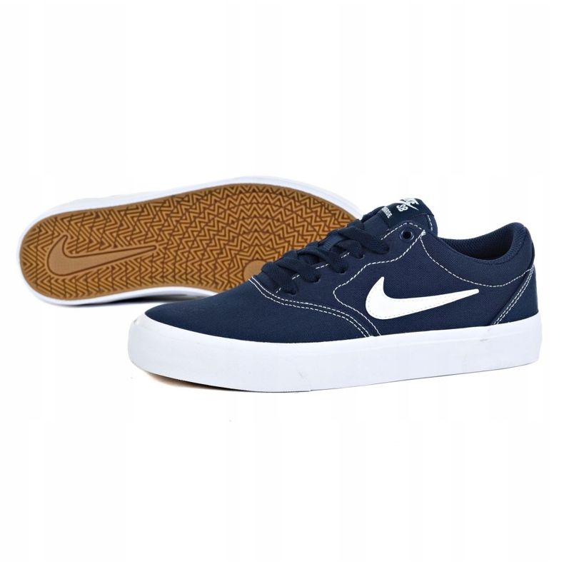 Nike Sb Charge Cnvs Jr CQ0260-400 scarpe blu navy grigio 1