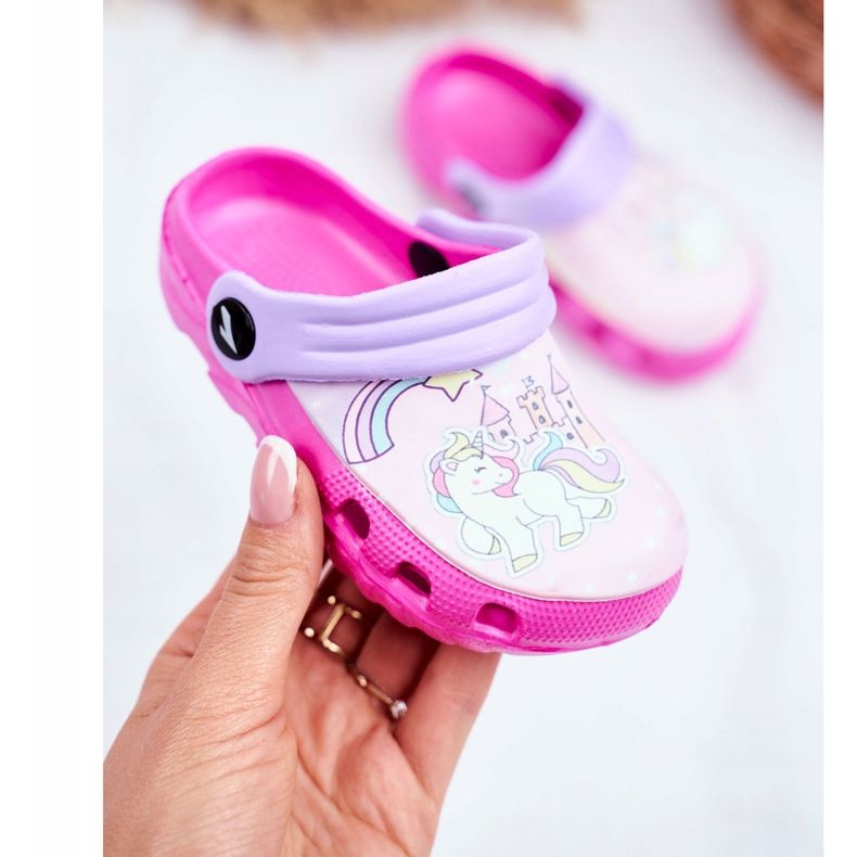 Pantofole per bambini Foam Crocs Pink Pony Pony rosa 2