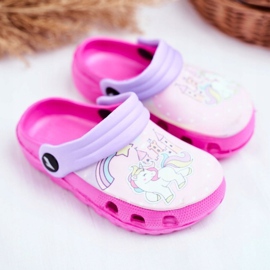 Pantofole per bambini Foam Crocs Pink Pony Pony rosa 1