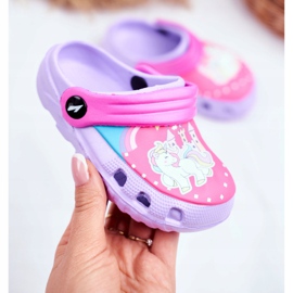 Pantofole per bambini Foam Crocs Violet Pony Pony viola 2