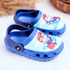 Pantofole per bambini Foam Crocs Blue Teddy Bear Pilot SuperFly 2