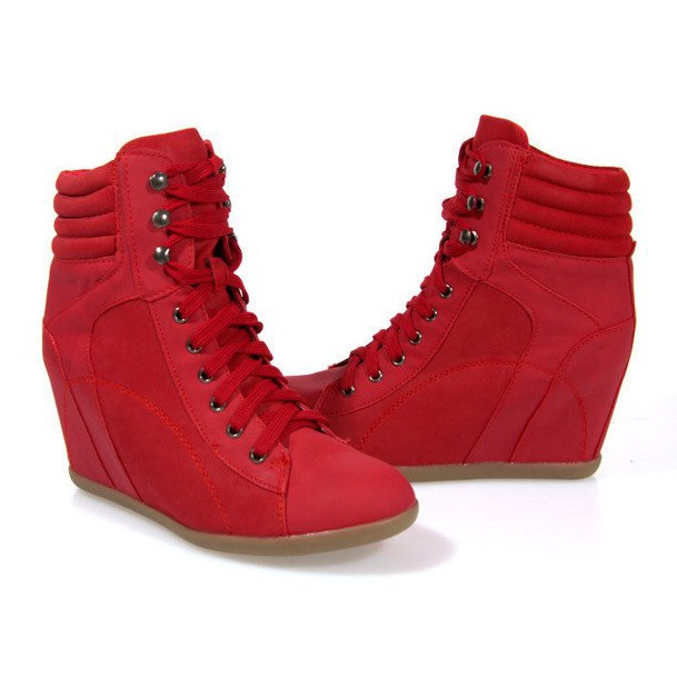 Sneakers Stivali On Wedge 562 Rosso 1