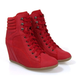 Sneakers Stivali On Wedge 562 Rosso 3