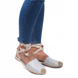 Sandali Espadrillas Ballerine Ballerine 30550 Argento d'argento grigio 1