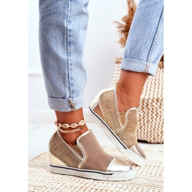 Sneakers Lu Boo da Donna con Rete Dorata Morgono d'oro 2