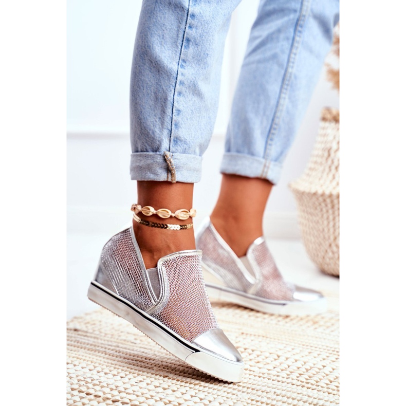 Sneakers Lu Boo da Donna con Rete Argento Morgono grigio 1