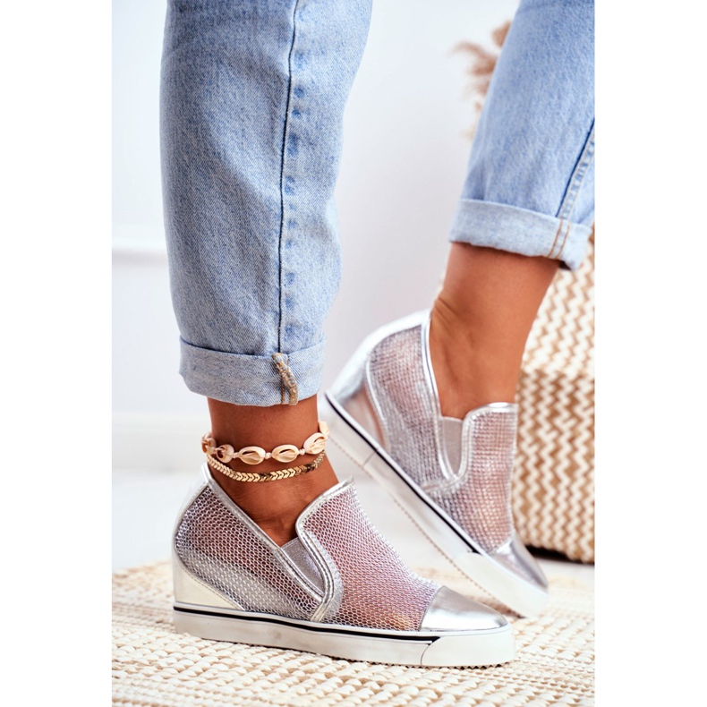 Sneakers Lu Boo da Donna con Rete Argento Morgono grigio 2