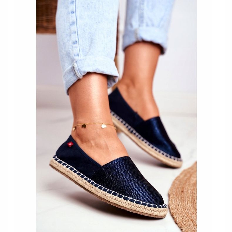 Espadrillas da donna Suola Intrecciata Blu Navy Big Star DD274A147 1