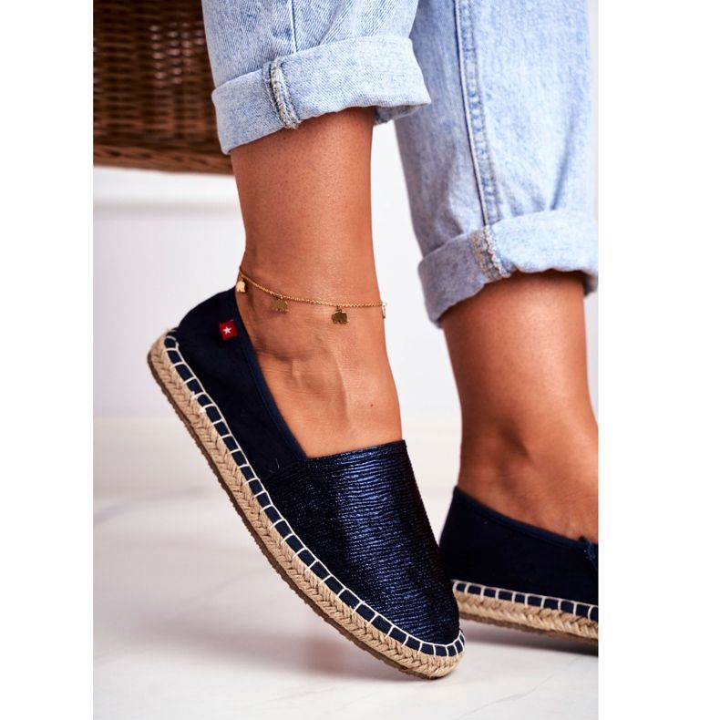 Espadrillas da donna Suola Intrecciata Blu Navy Big Star DD274A147 2