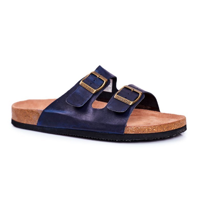 Pantofole Da Uomo Con Fibbie Big Star Dark Navy Blue DD174604 blu navy 1