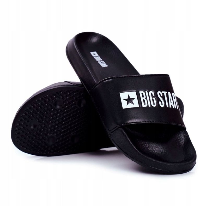 Pantofole Uomo Big Star Gomma Nera Ecopelle GG174931 nero 1