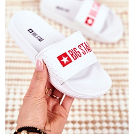 Pantofole per bambini Big Star trapuntate bianche GG374803 bianco 2