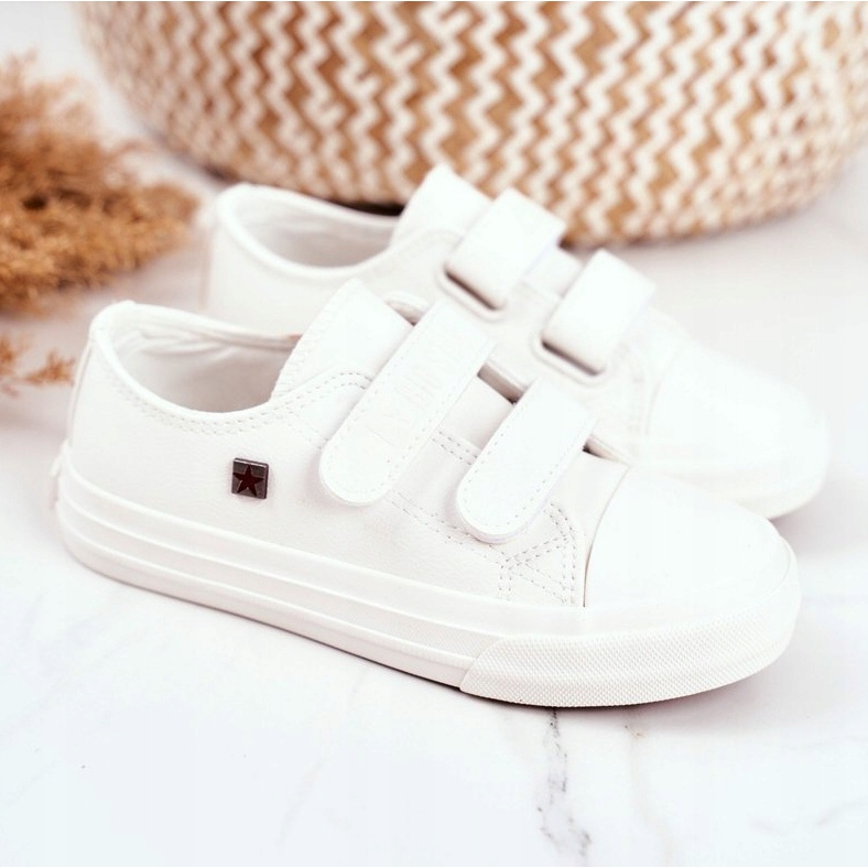 Sneakers Bambini Bambini Big Star Con Velcro Bianco GG374010 bianca 1