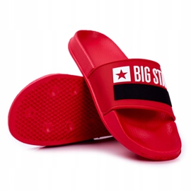 Pantofole da uomo Big Star Classic rosse GG174939 bianco nero rosso 2