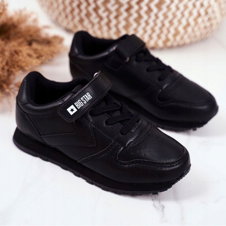 Scarpe Sportive per Bambini Big Star Con Velcro Nere GG374059 nero 1