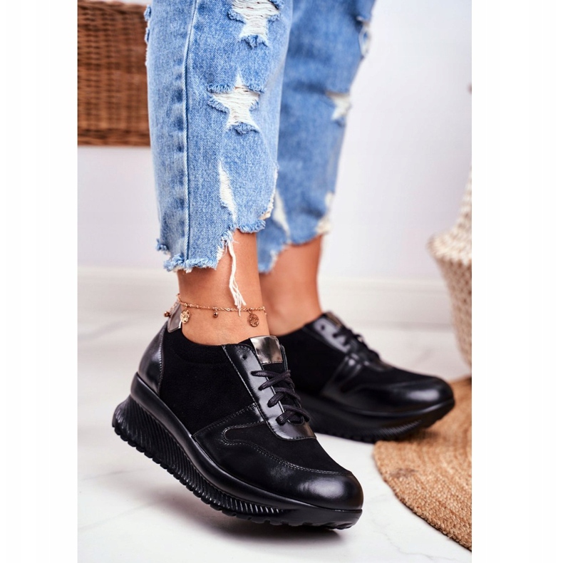 ESKA Scarpe Sportive Donna Pelle Nere Gianna nero 1