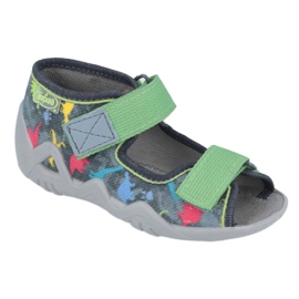 Scarpe per bambini Befado 250P092 grigio multicolore verde 1