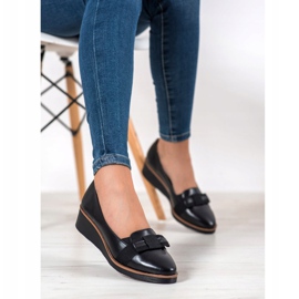 Vinceza Décolleté casual con zeppa nero 1