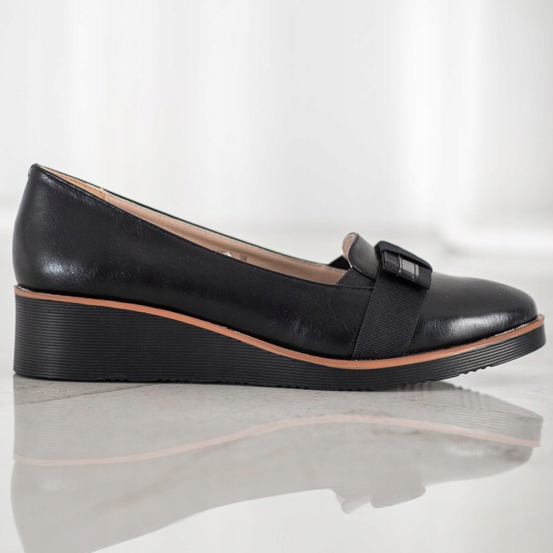 Vinceza Décolleté casual con zeppa nero 2