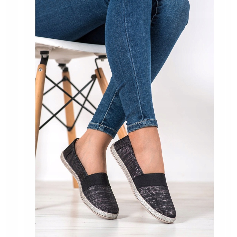 SHELOVET Eleganti scarpe da ginnastica slip-on nero 2