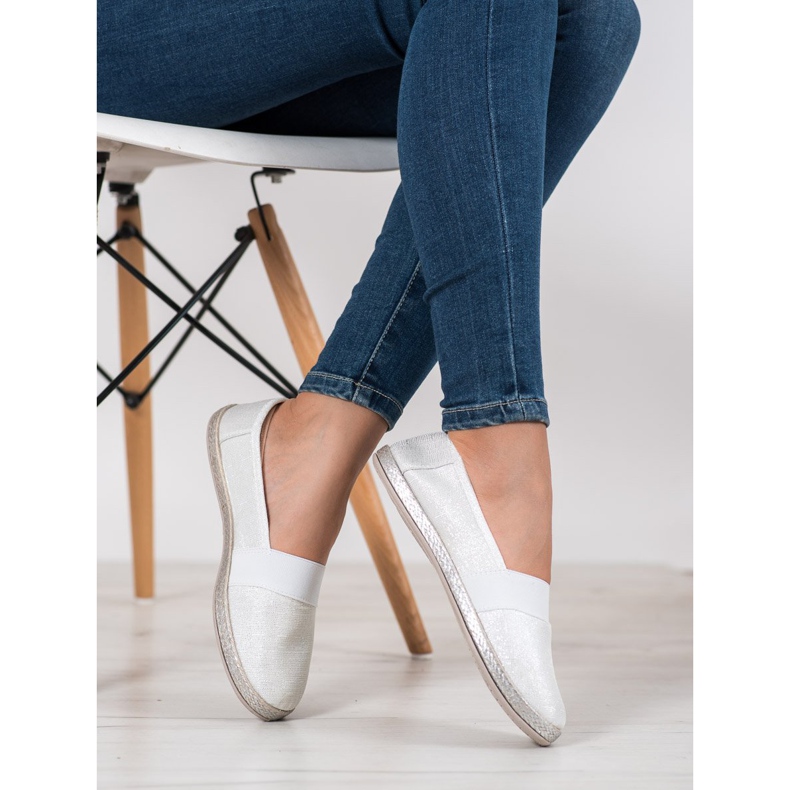 SHELOVET Eleganti scarpe da ginnastica slip-on bianco 1