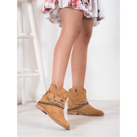 Bella Paris Stivali Con Strisce Decorative marrone 1