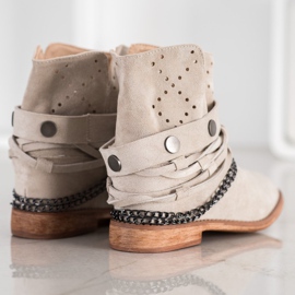 Bella Paris Stivali Con Strisce Decorative beige 1