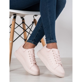 SHELOVET Scarpe da ginnastica in polvere sulla piattaforma rosa 2