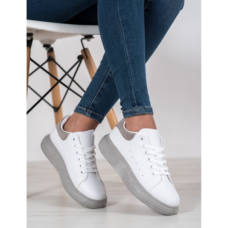 SHELOVET Sneakers Sulla Piattaforma Grigia bianco grigio 1