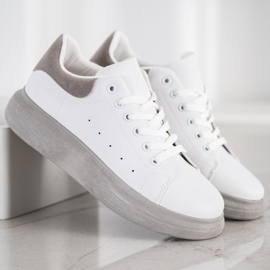 SHELOVET Sneakers Sulla Piattaforma Grigia bianco grigio 2