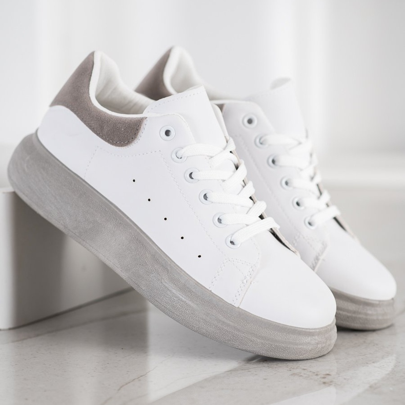 SHELOVET Sneakers Sulla Piattaforma Grigia bianco grigio 2