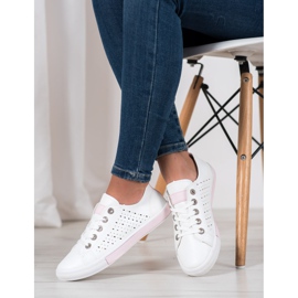 Bella Paris Sneakers Con Motivo Traforato bianca 1
