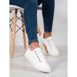 Bella Paris Sneakers Con Motivo Traforato bianco 2