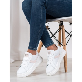 SHELOVET Scarpe da ginnastica di design alla moda bianca 2