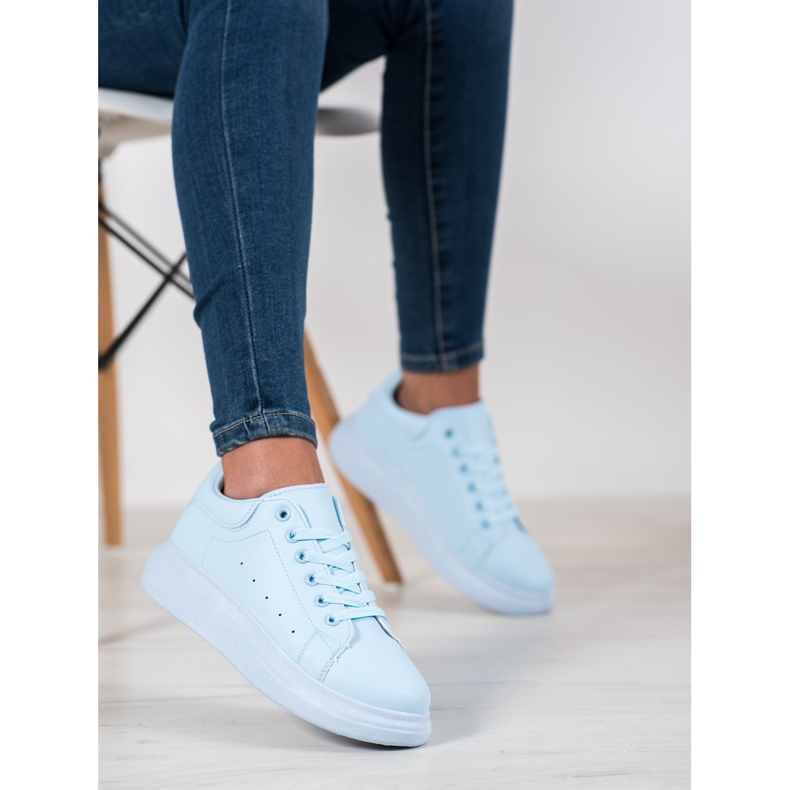 SHELOVET Sneakers Blu Sulla Piattaforma 2
