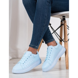 SHELOVET Sneakers Blu Sulla Piattaforma 1