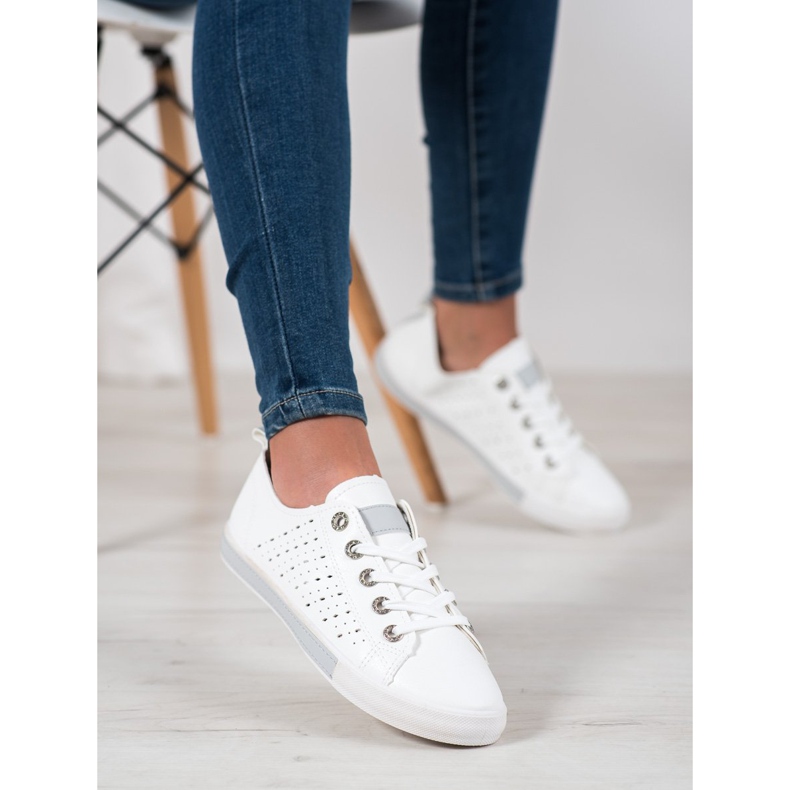 Bella Paris Sneakers Con Motivo Traforato bianca 1