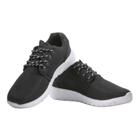 Scarpe sportive da uomo nere MN15-1 nero 1