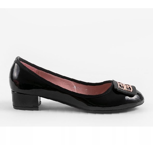 Pompe laccate nere su montante 0015-1 nero 1