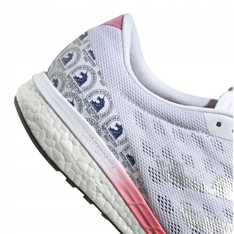 Scarpe da corsa adidas Adizero Boston 9 M FX8499 bianco rosso grigio 1