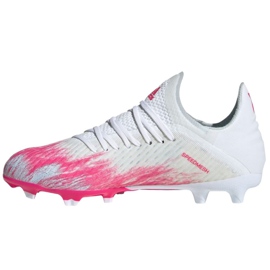 Scarpe da calcio Adidas X 19.1 Fg Jr EG7163 multicolore bianca 2