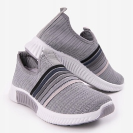 Scarpe slip-on sportive grigie TL502-26 grigio 2