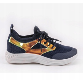Scarpe sportive HB-42 blu navy d'oro 1