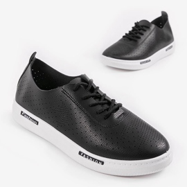 Sneakers sportive traforate QW8368-1 nere nero 1