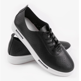 Sneakers sportive traforate QW8368-1 nere nero 2